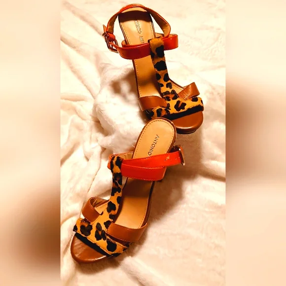Antonio Melani Cheetah Size 7.5 Heels - Picture 1 of 6